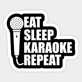 Karaoke - Eat Sleep Karaoke Repeat Sticker